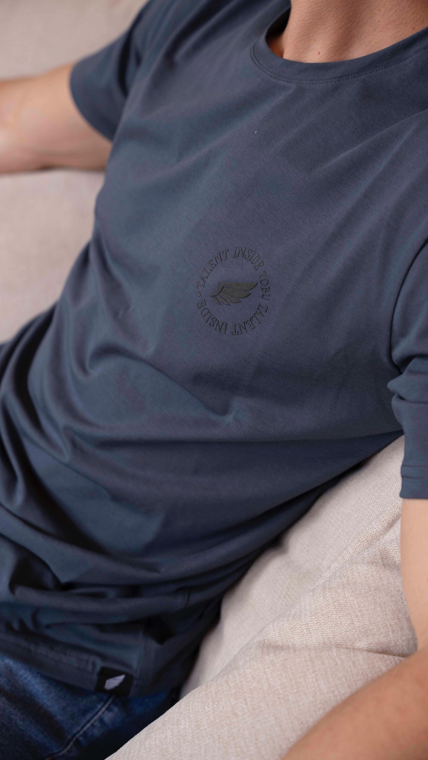 Camiseta Azul Petroleo caballero